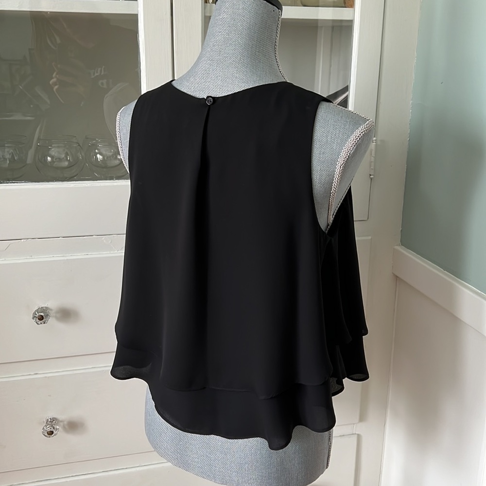 Gorgeous Zara Basic Black Silk Like Light Double … - image 5